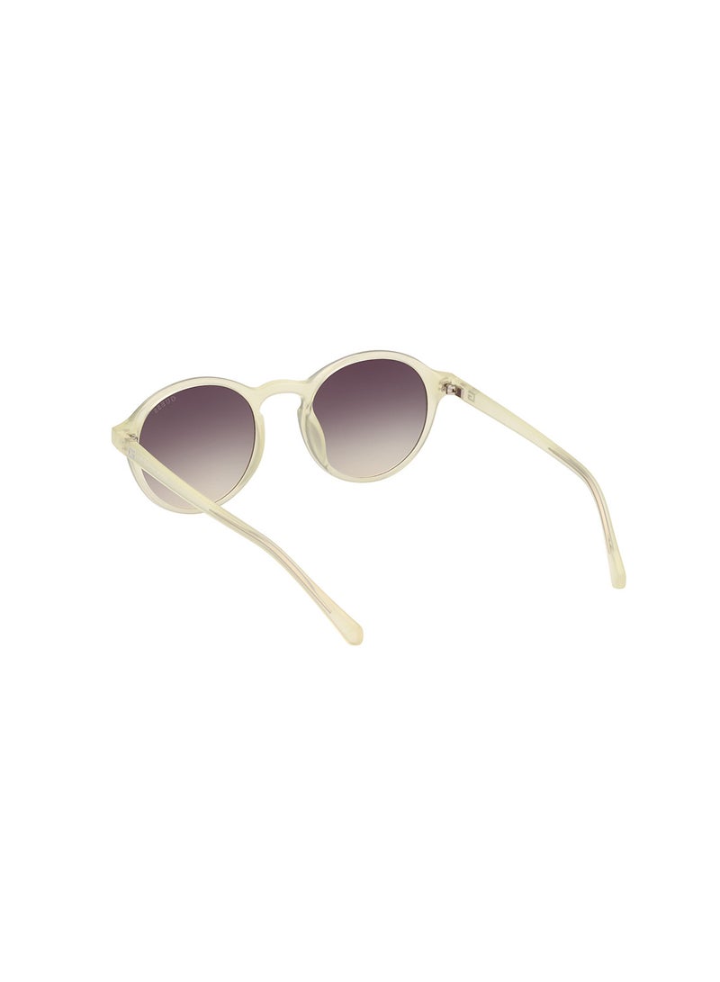 GUESS Men's UV Protection Round Shape Sunglasses - GU0006293B51 - Lens Size: 51 Mm - Shiny Light Green - Image 3